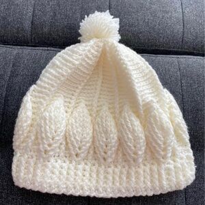 Handmade knitted winter beanie